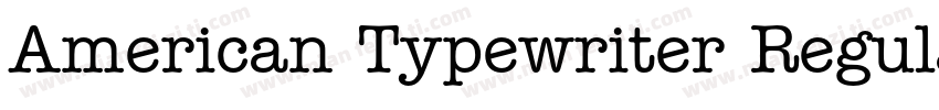 American Typewriter Regular字体转换